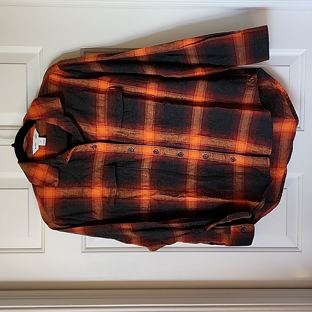 Lot of 5 XS Old Navy "The Boyfriend Shirt" plaid flannel